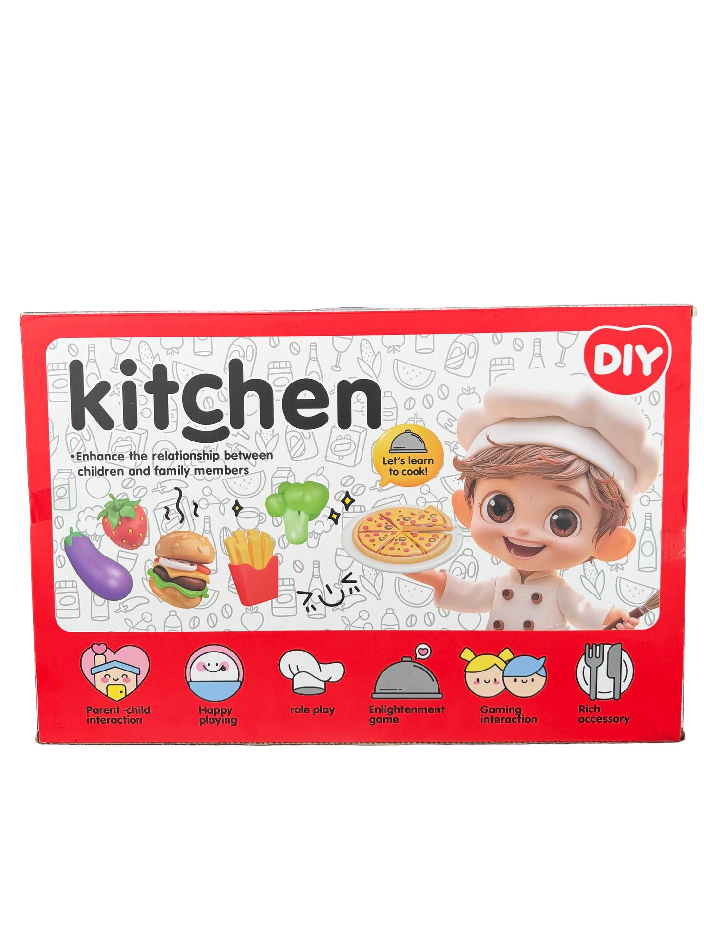Kids Mini Kitchen Play Set with Accessories – Pretend Cooking Toy Set (Ages 3+)