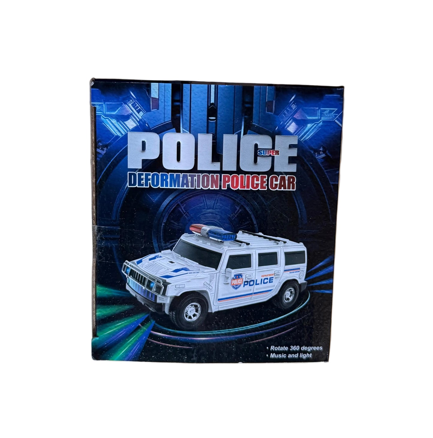 Police Transforming Robot Car Toy – Lights & Sound Police Car (Ages 3+)