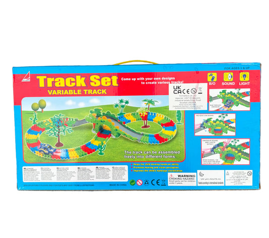 Dinosaur Track Playset with Lights & Sound β 128 Pieces
