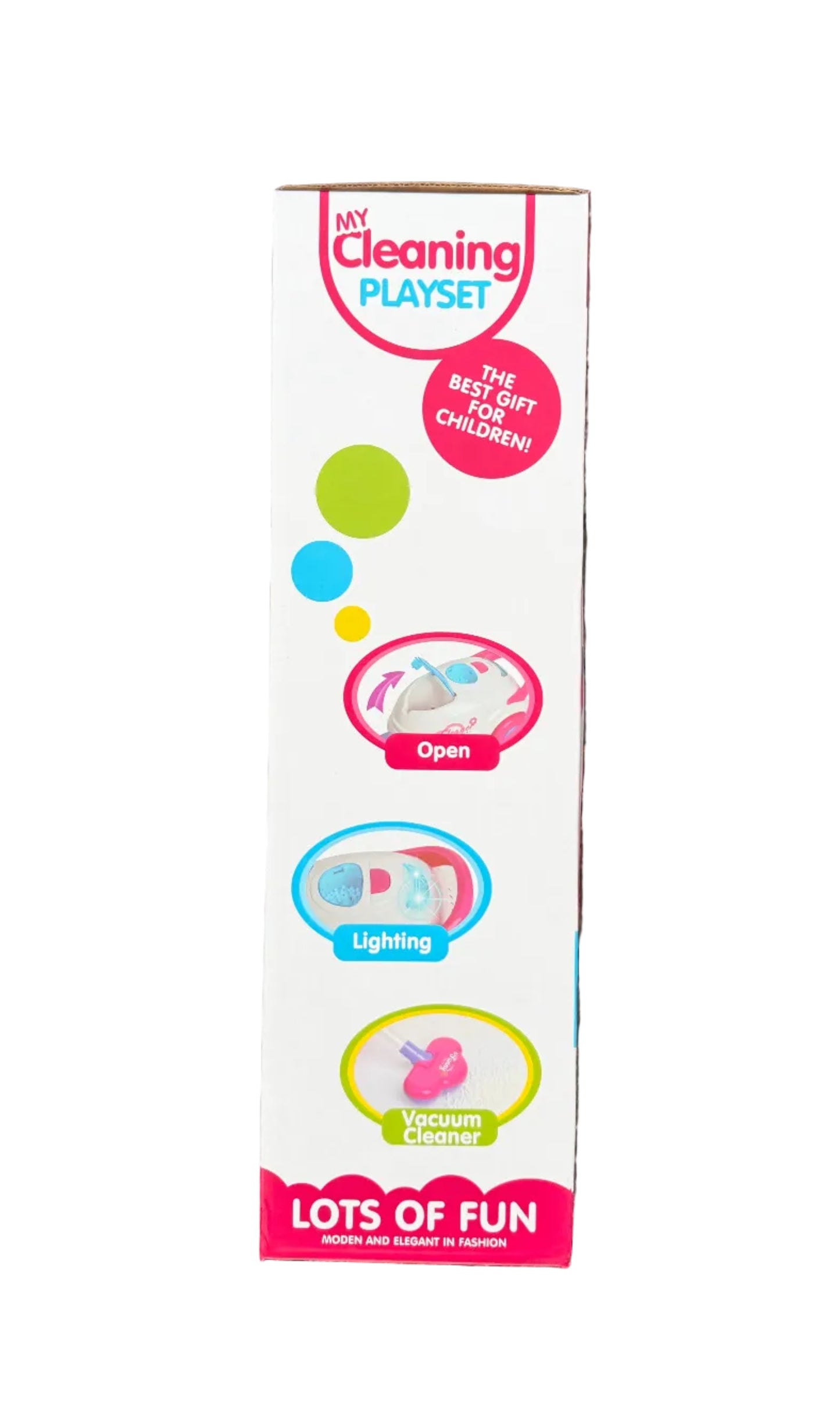 Kids Cleaning Play Set with Toy Vacuum – Pretend Housework Role Play Toy (Ages 3+)