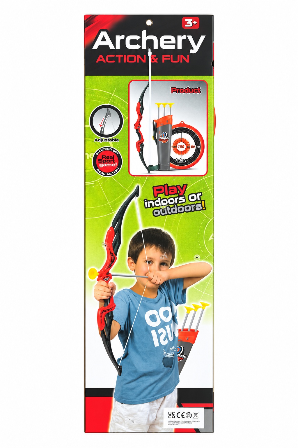 Kids Archery Set with Bow & 3 Suction-Cup Arrows – Ages 3+