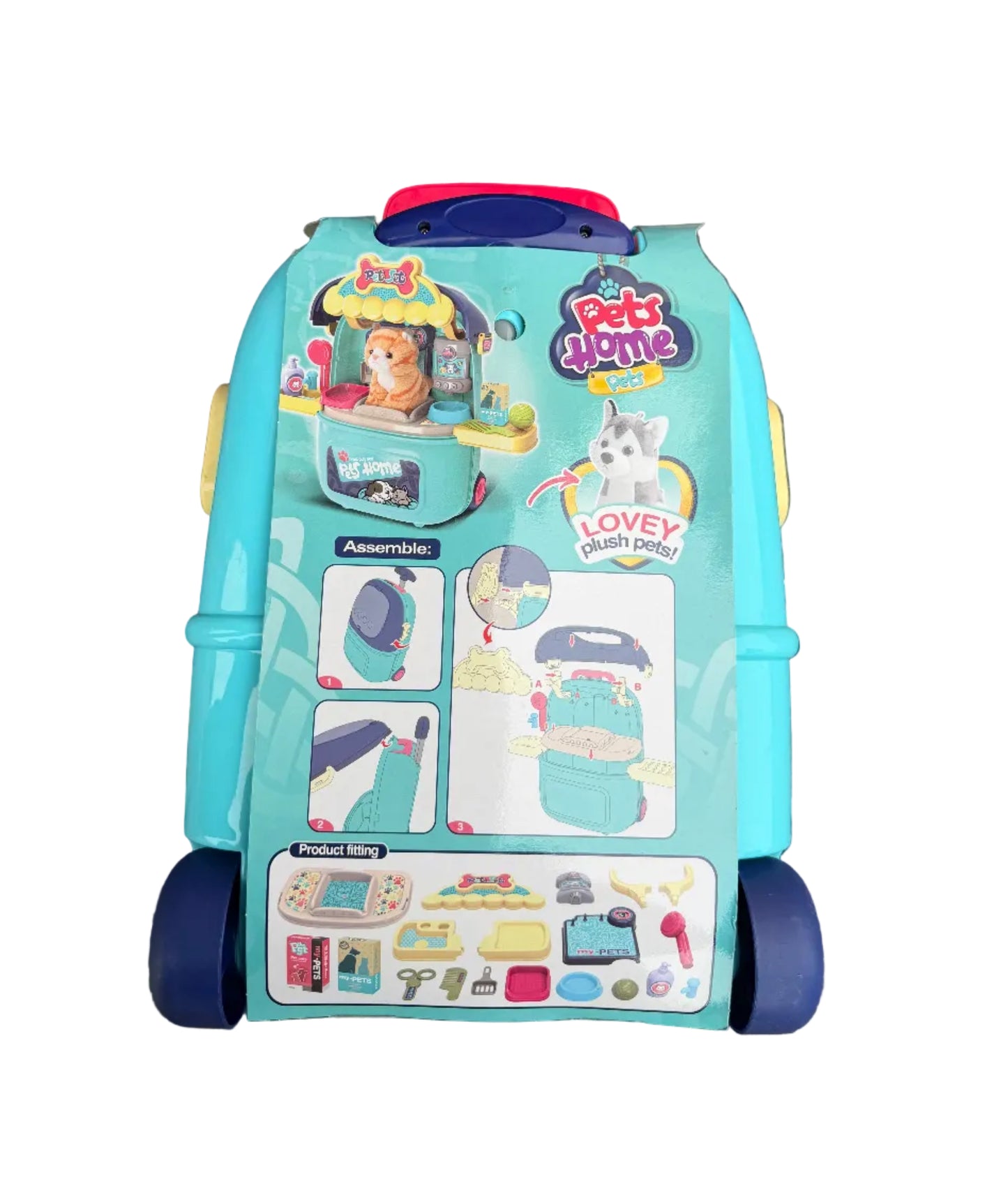 Pet Care Play Set Carry Case – 2-in-1 Plush Pet Home (Ages 3+)