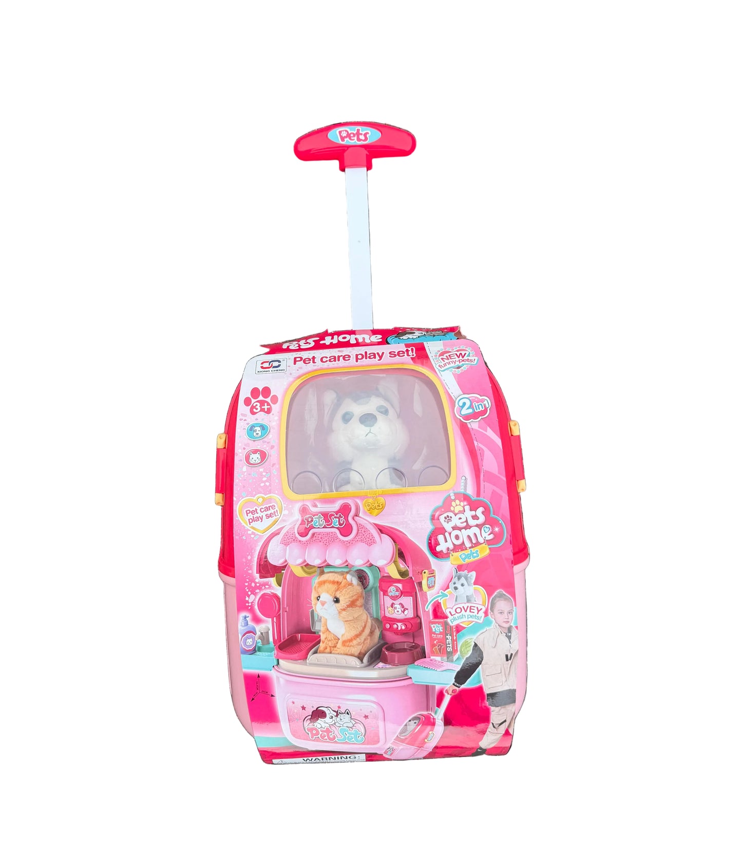 Pet Care Carry Case Play Set – Plush Puppy Grooming Toy (3+)