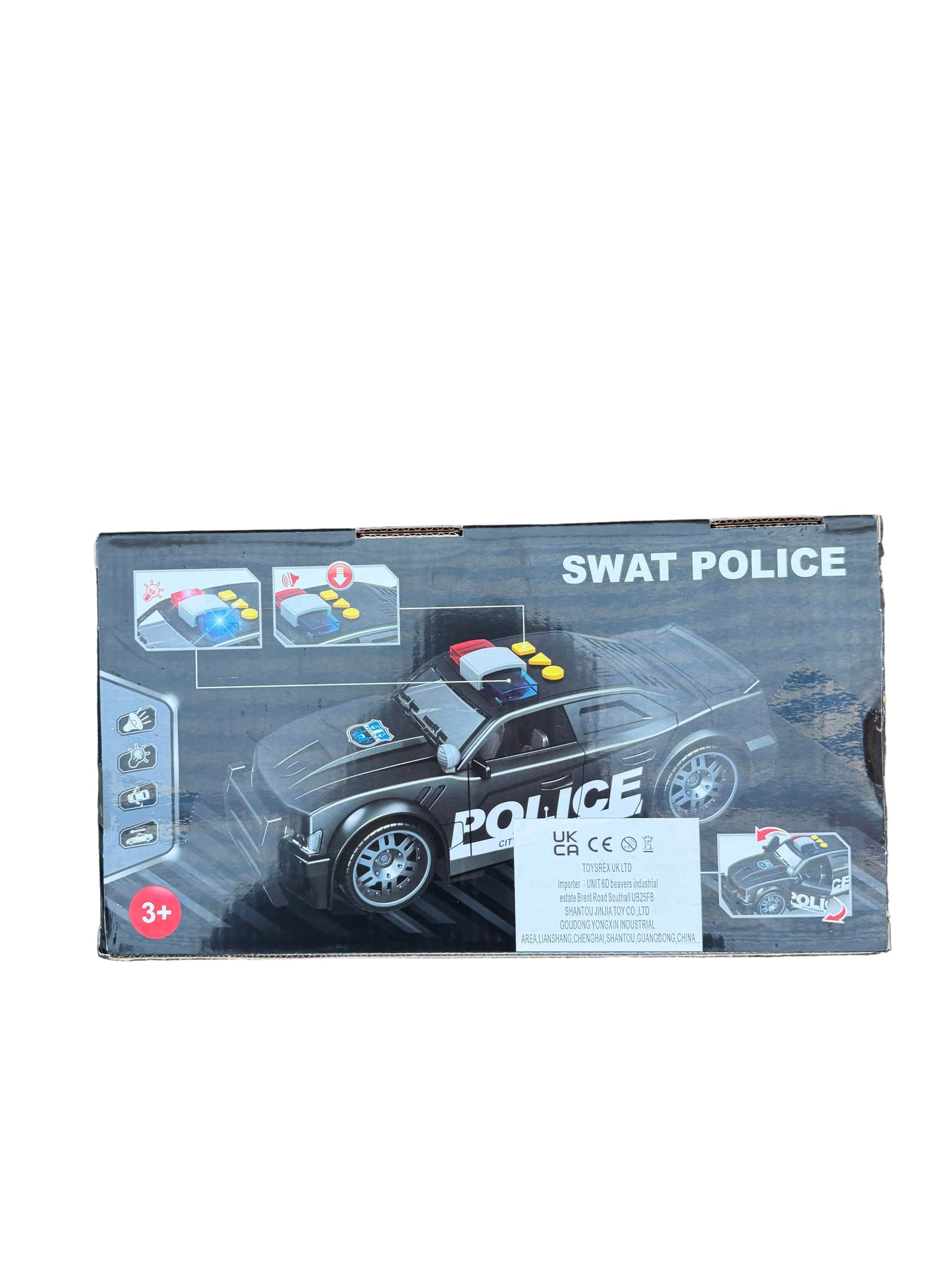 SWAT Police Car Push & Pull Friction Car – Lights & Sound Action Vehicle