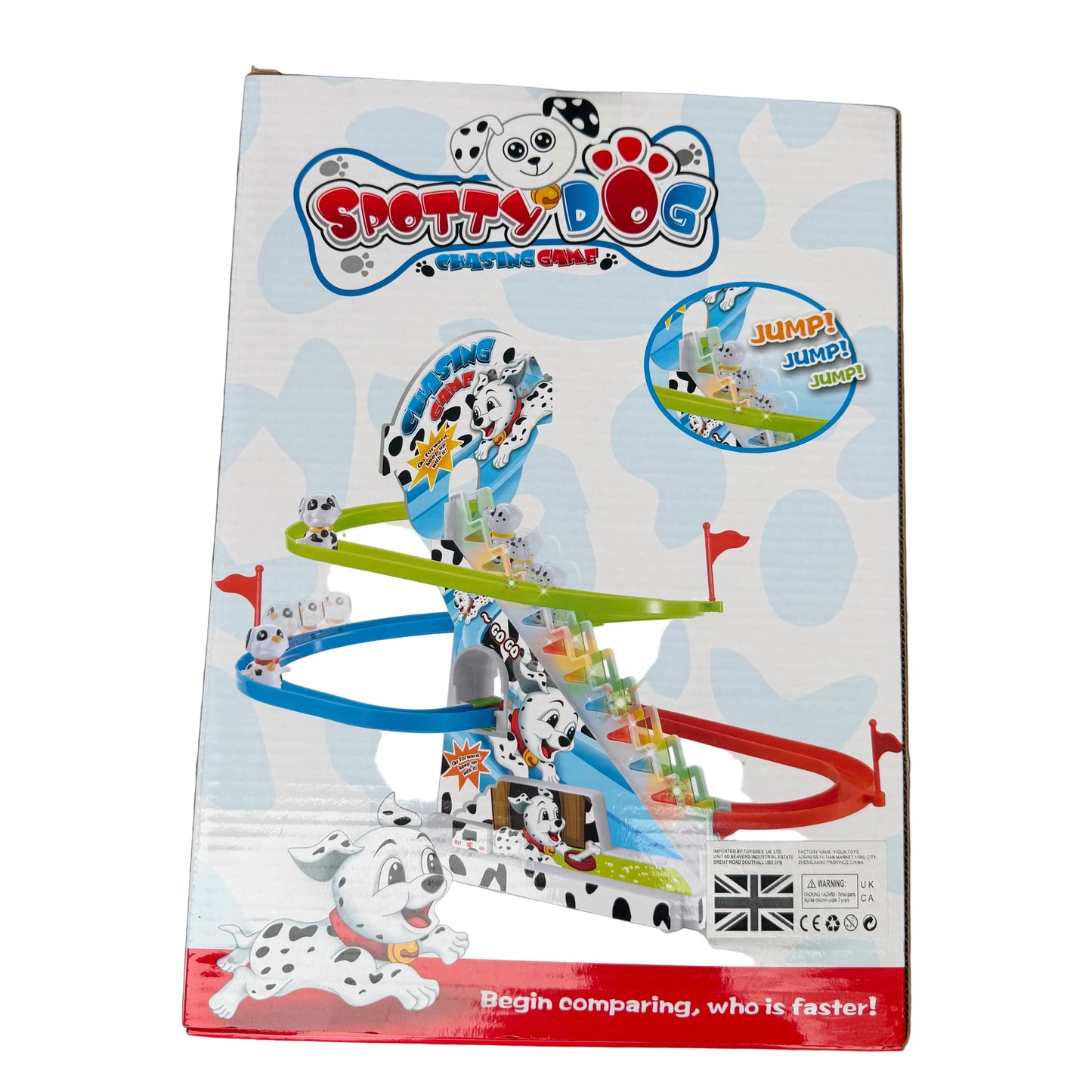 Spinning Dog Race Track Toy – Interactive Climbing & Sliding Play Set (Ages 3+)