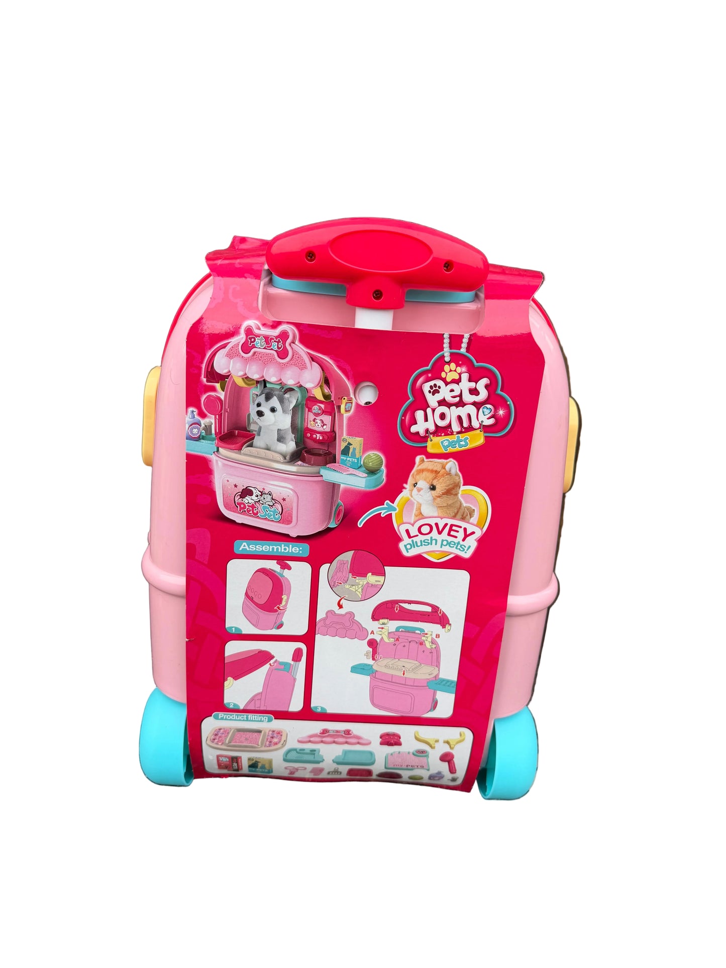 Pet Care Carry Case Play Set – Plush Puppy Grooming Toy (3+)