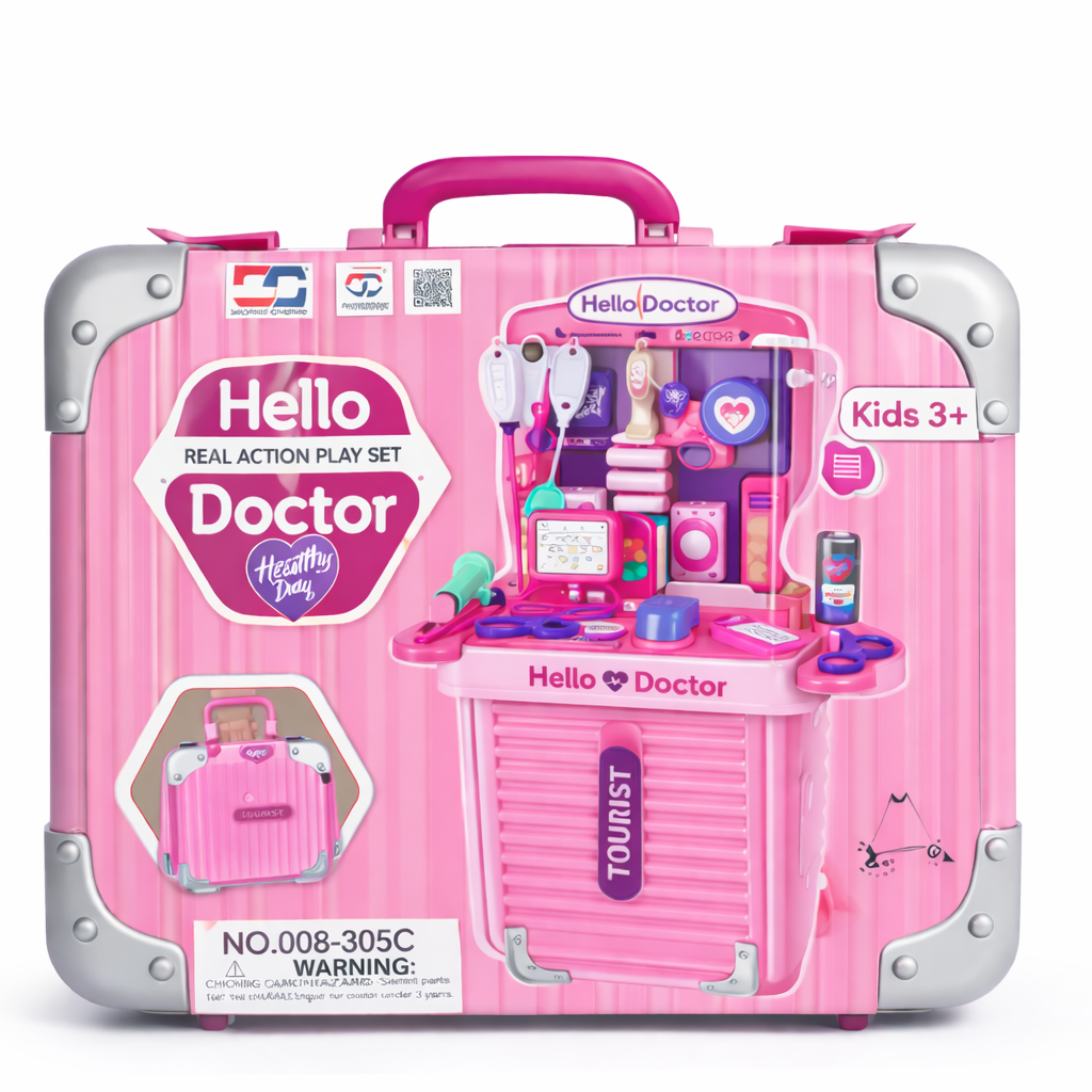 Doctor Kids Medical Play Set Suitcase – Pretend Doctor Toy Set with Accessories (Ages 3+)