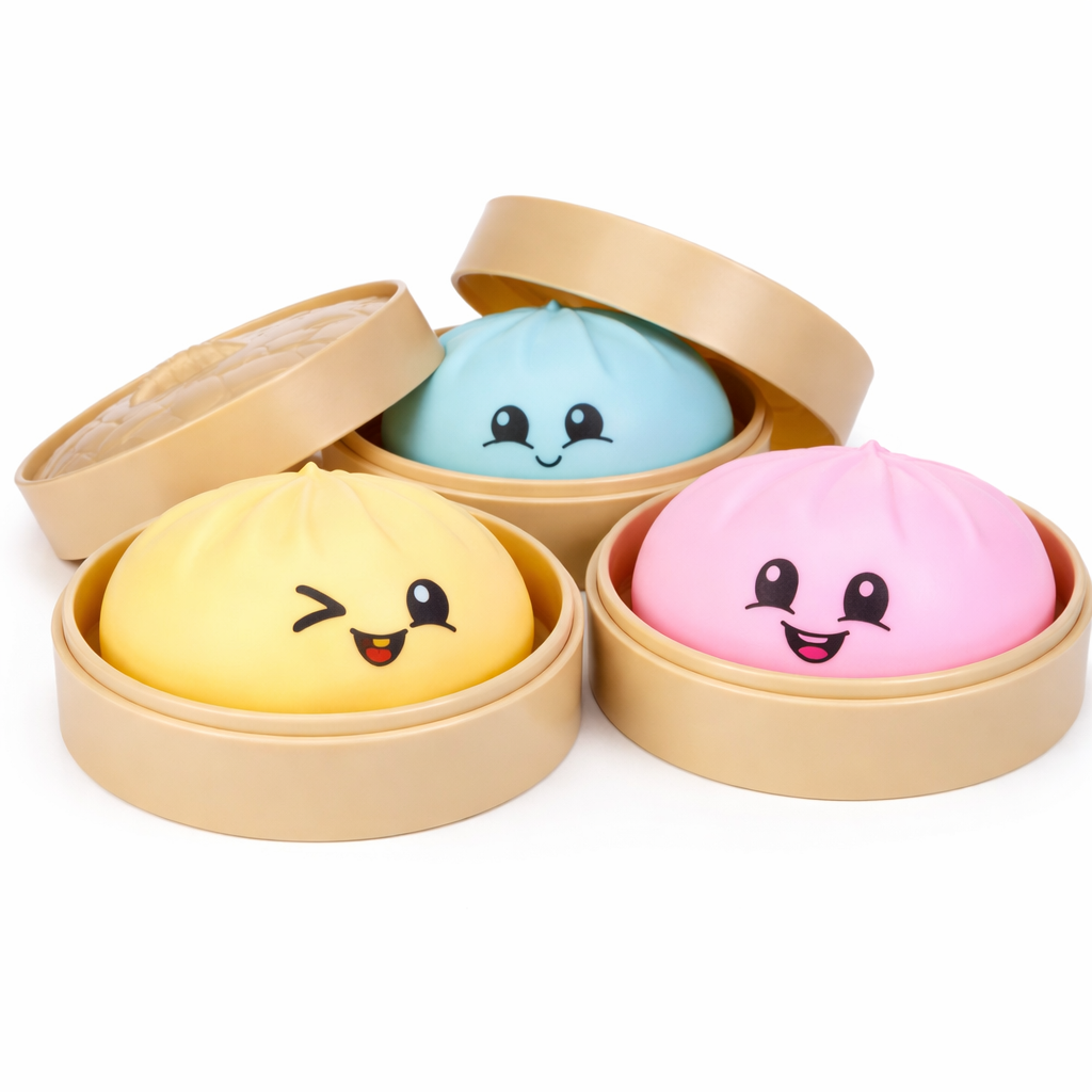 Viral Squishy Steamed Bun Dumpling Toy Mystery Slow Rising Stress Relief Toy for Kids