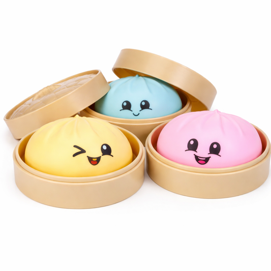 Viral Squishy Steamed Bun Dumpling Toy Mystery Slow Rising Stress Relief Toy for Kids