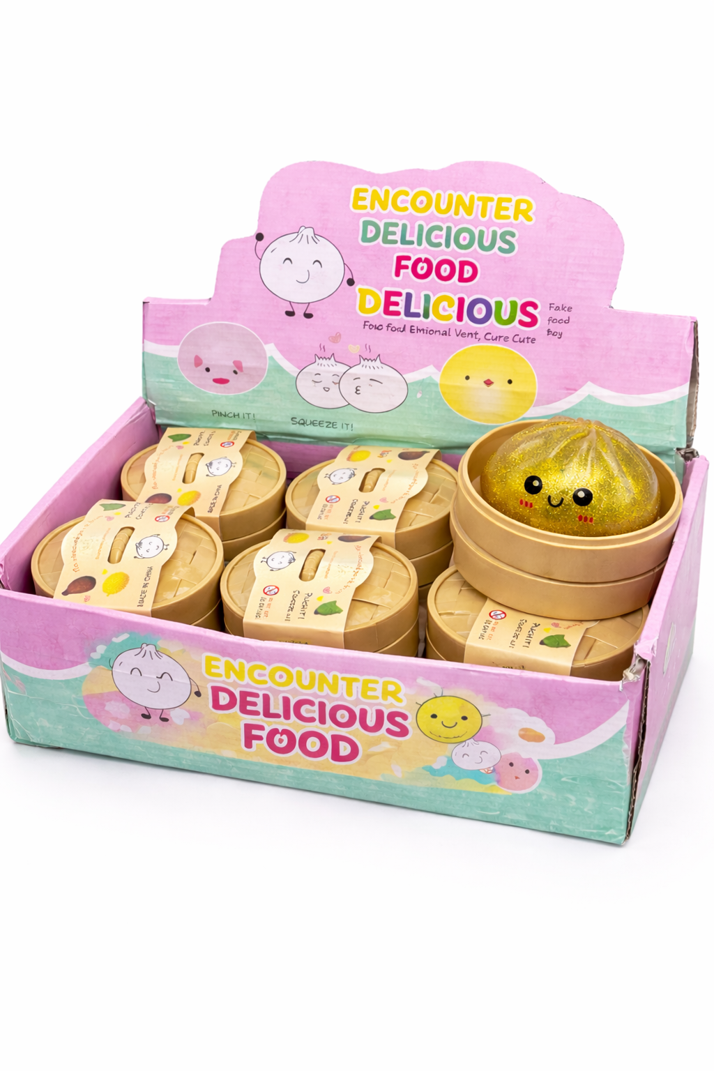 Mystery Glitter Dumpling Squishy Toy – Sensory Fidget Toy for Kids Bao Bun