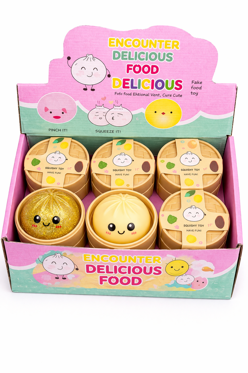 Mystery Glitter Dumpling Squishy Toy – Sensory Fidget Toy for Kids Bao Bun