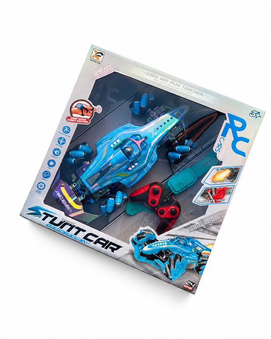 RC Stunt Car with Watch Remote & Smoke Effect