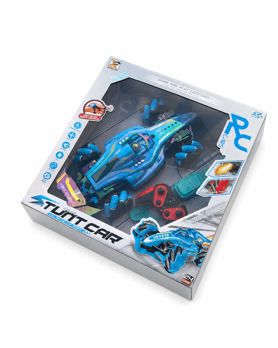 RC Stunt Car with Watch Remote & Smoke Effect