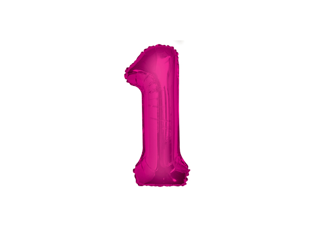 Pink Number Foil Balloon – Digits 0–9, Uninflated