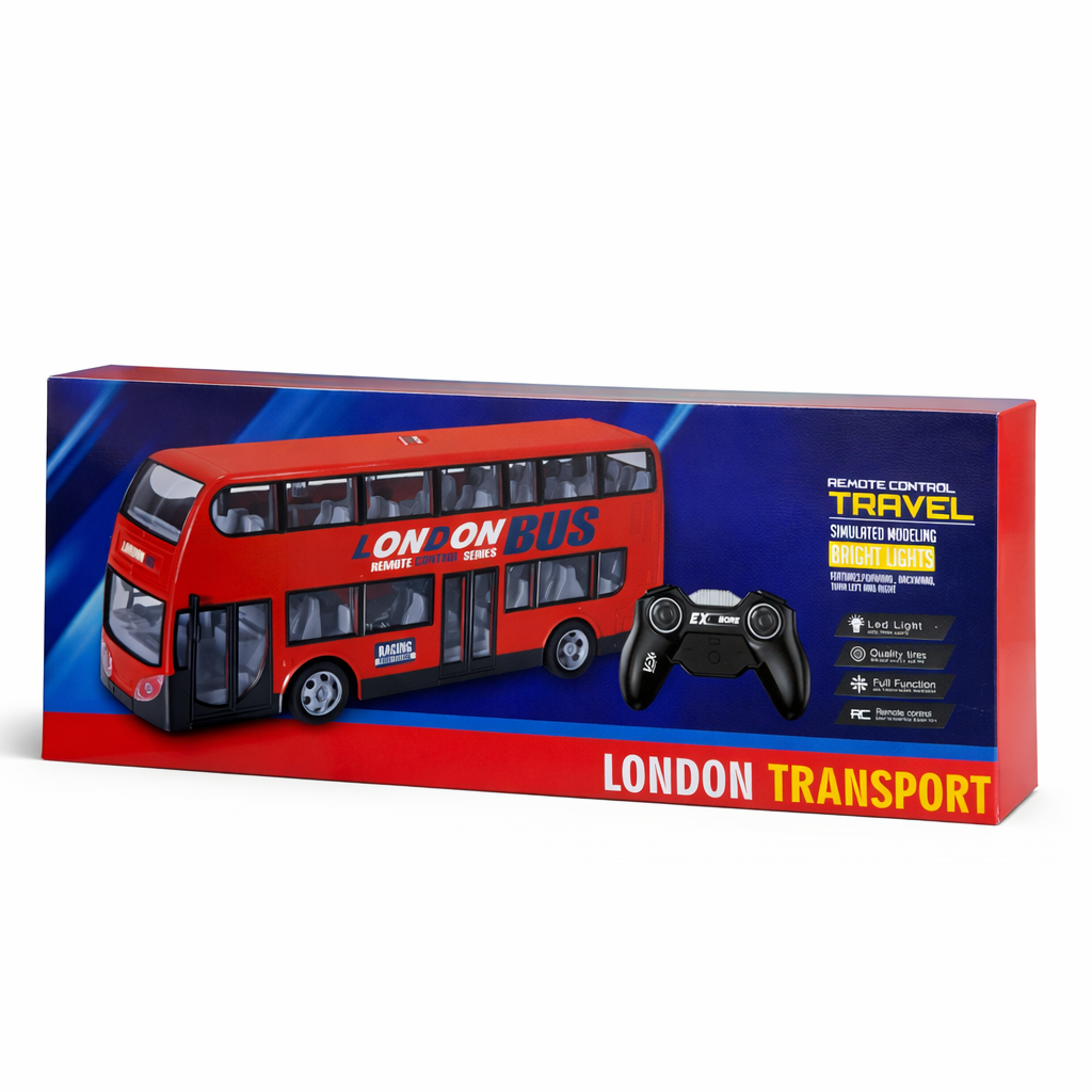 RC London Double Decker Bus Toy | USB Rechargeable