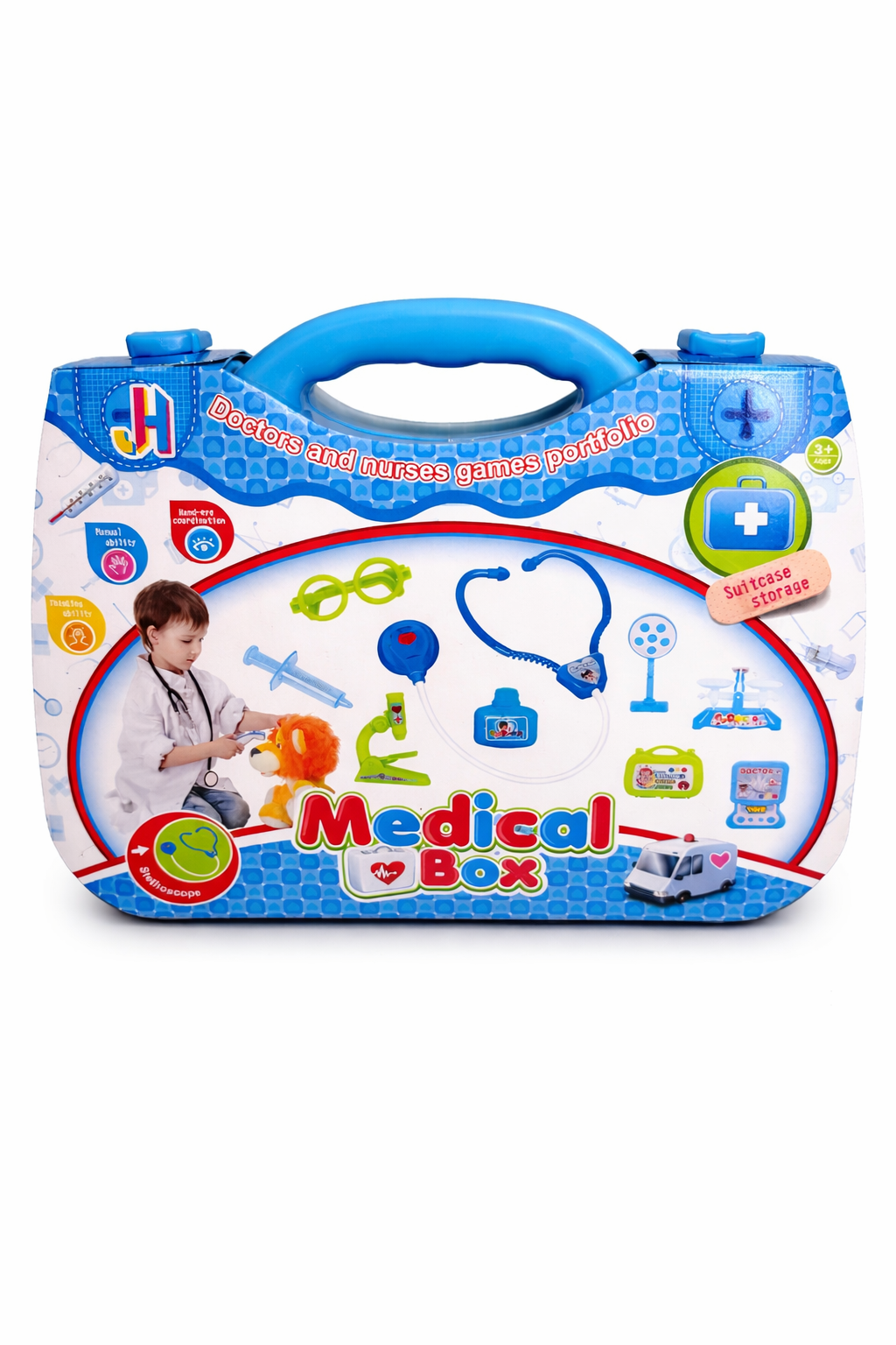 Kids Medical Box Doctor Play Set – Pretend Doctor & Nurse Toy Kit with Carry Case (3+ Years)