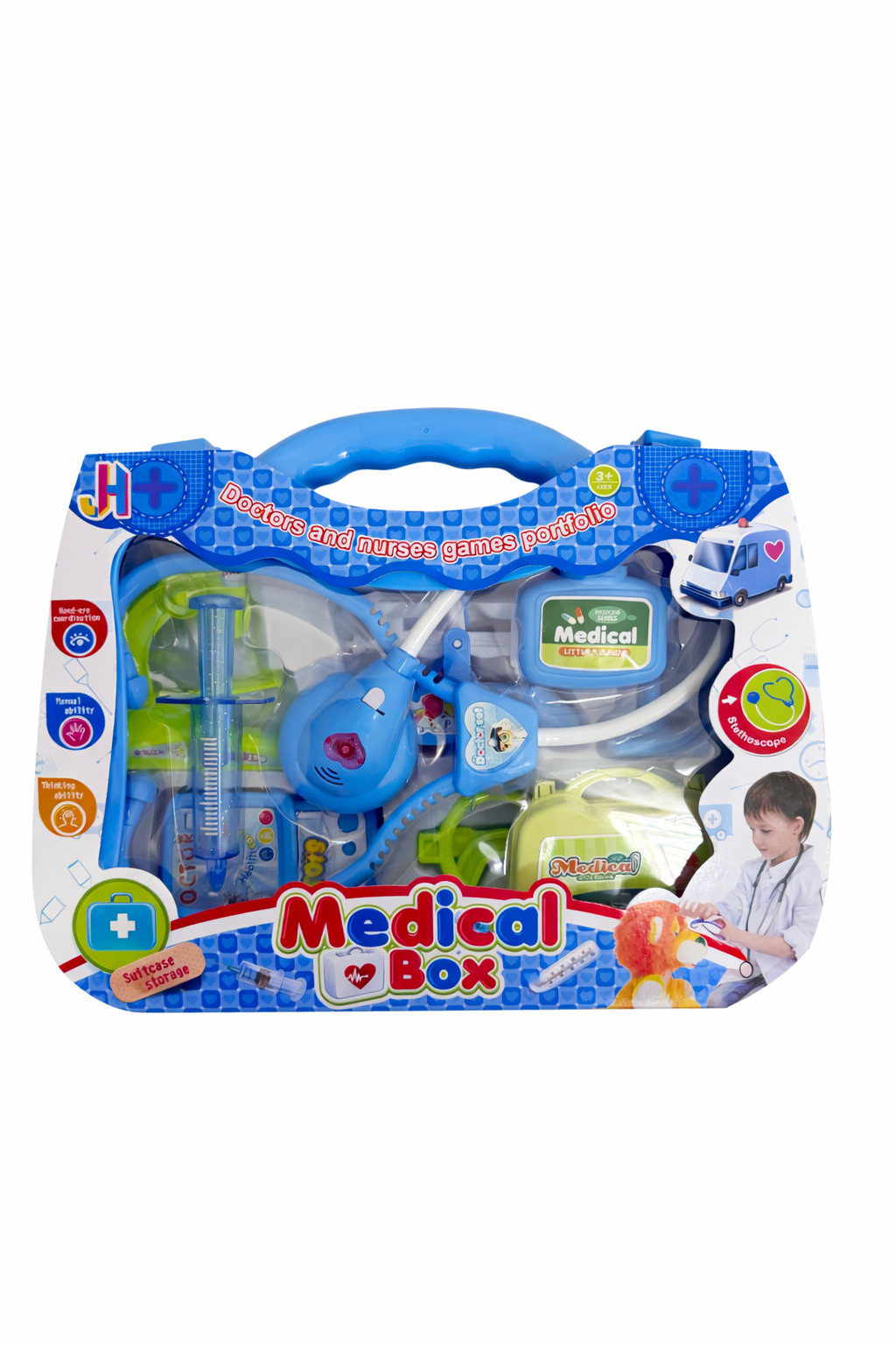 Kids Medical Box Doctor Play Set – Pretend Doctor & Nurse Toy Kit with Carry Case (3+ Years)