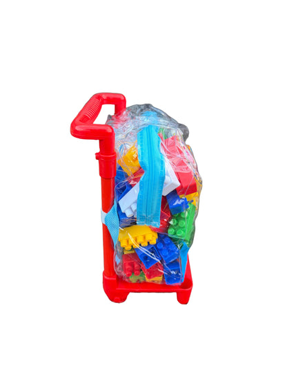 Colourful building toy backpack for children