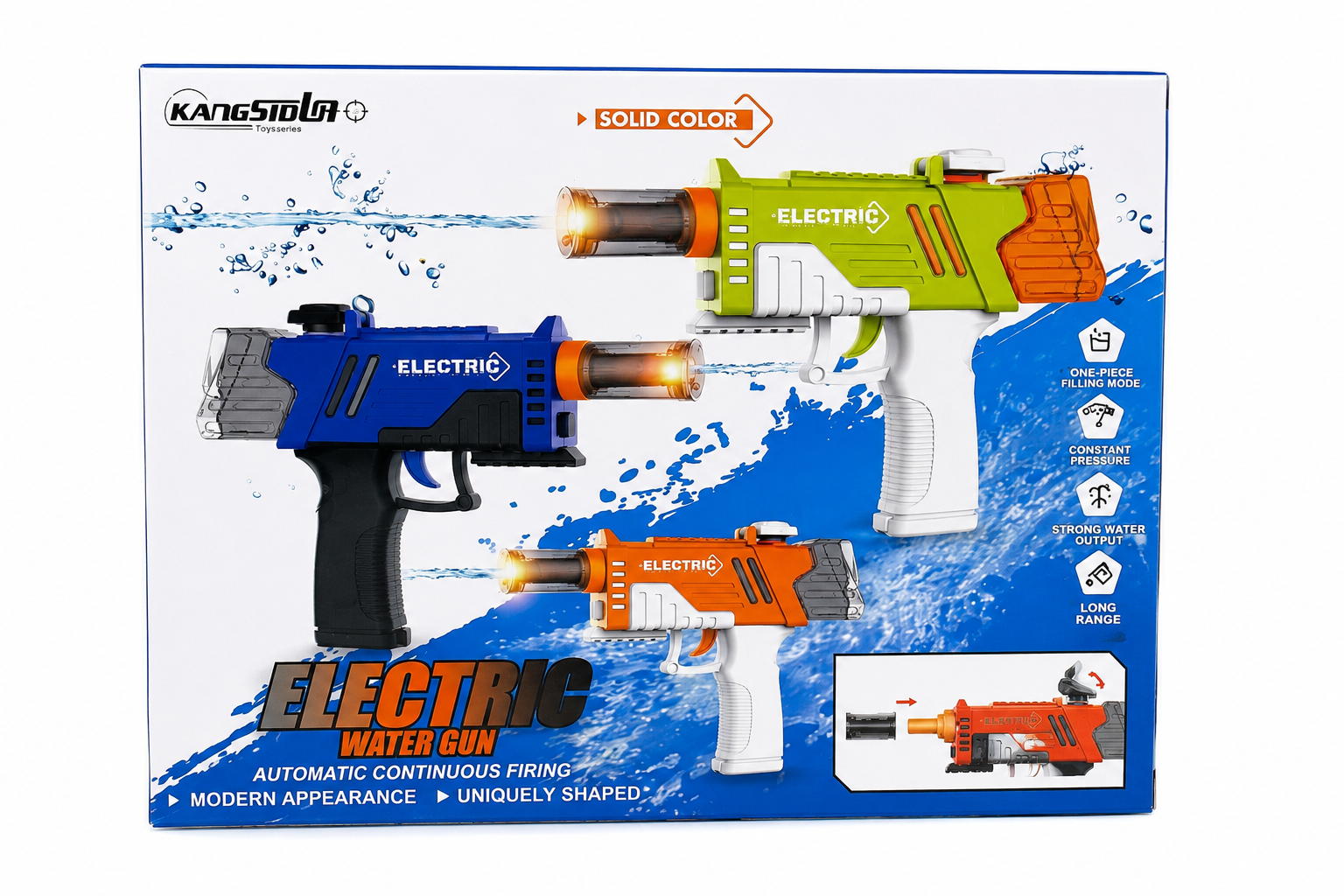 USB rechargeable electric water gun toy box