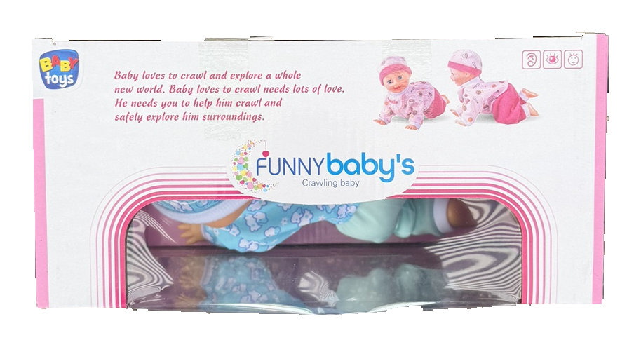 Crawling baby doll model 3337-10B packaging