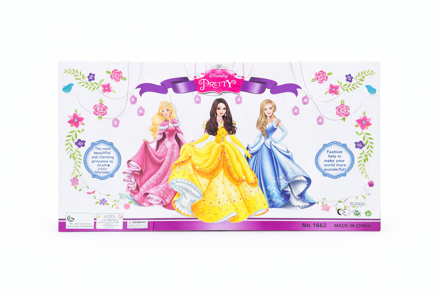 Six princess style dolls in colourful dresses